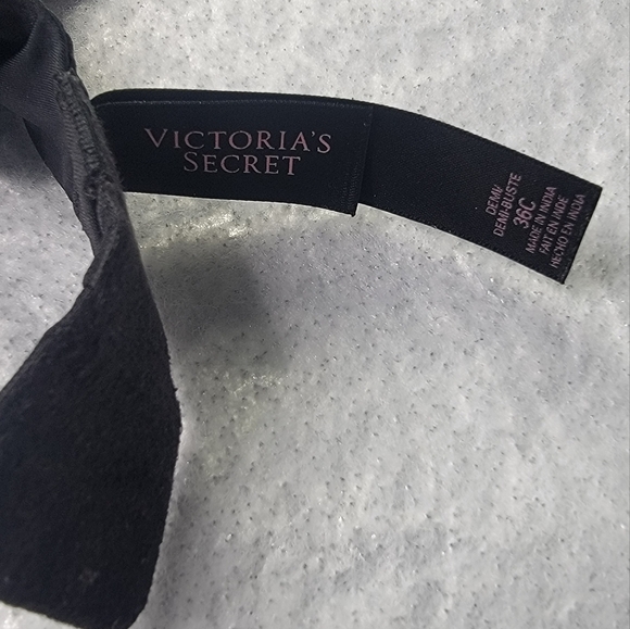 Victoria's  Secret Black Demi Bra 36C Underwire - Picture 3 of 5